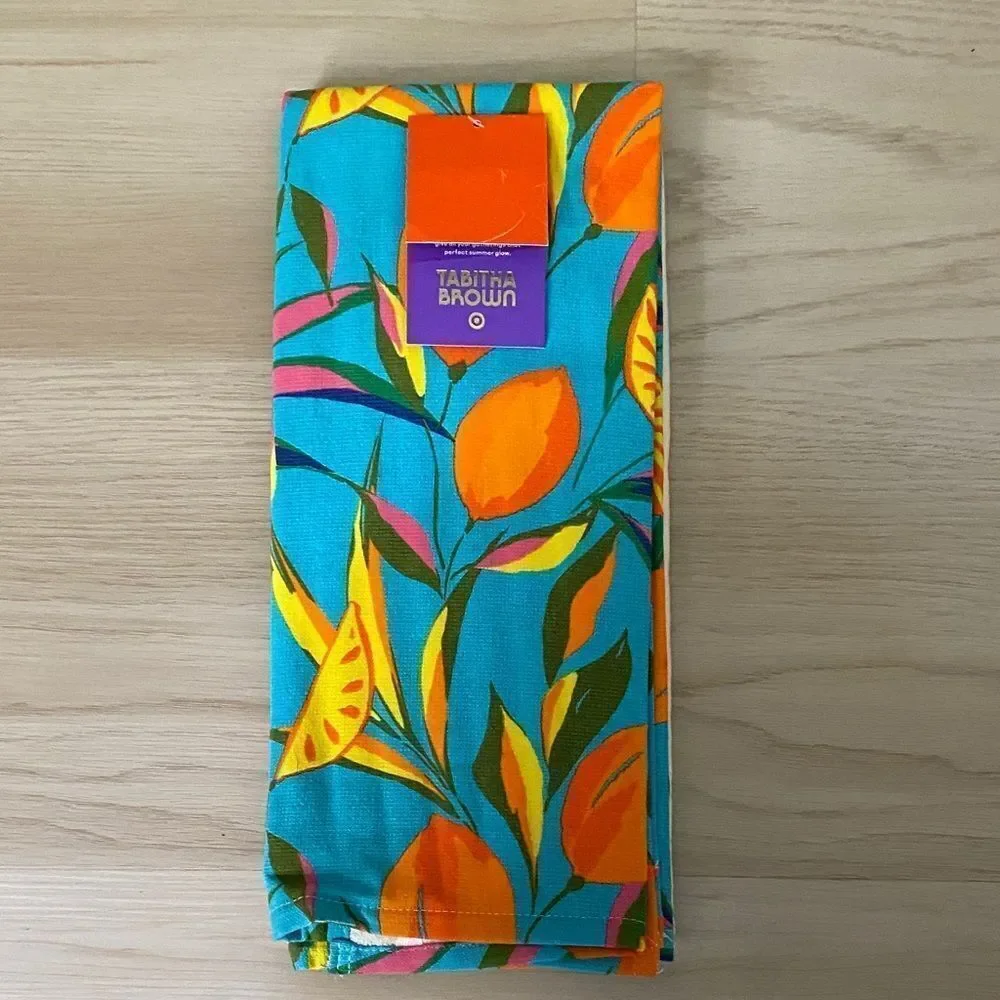 Target Tabitha Brown Vibrant Fruit and Blocked Striped Kitchen Hand towels